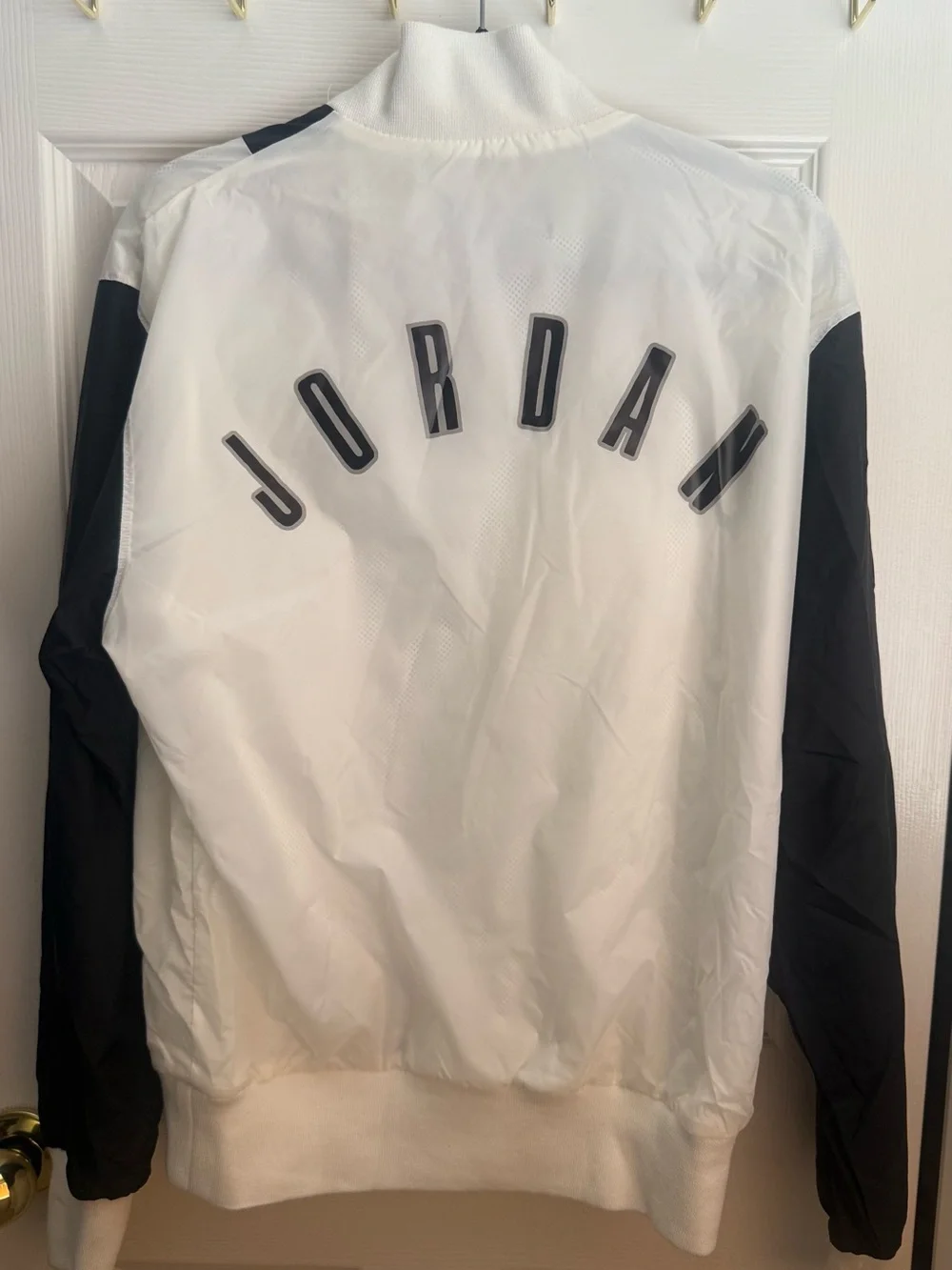 Jordan Black & White Colorblock Bomber Jacket